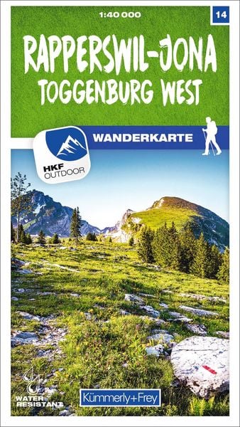 Produktbild: K&uuml;mmerly+Frey Wanderkarte 14 Rapperswil-Jona 1:40.000