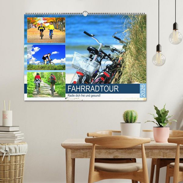 Produktbild: Fahrradtour. Radle dich frei und gesund! (Wandkalender 2026 DIN A2 quer), CALVENDO Monatskalender