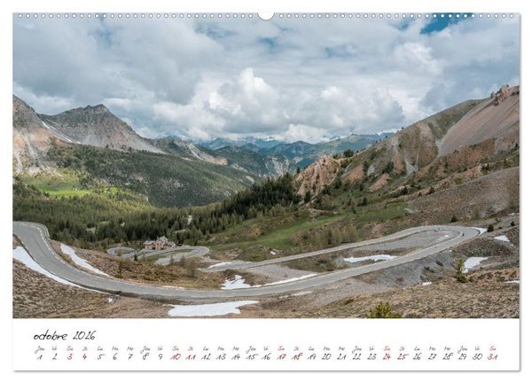 Produktbild: Le col de l'Izoard sur la route des Grandes Alpes (Calendrier mural 2026 DIN A2 vertical) calendrier de bureau
