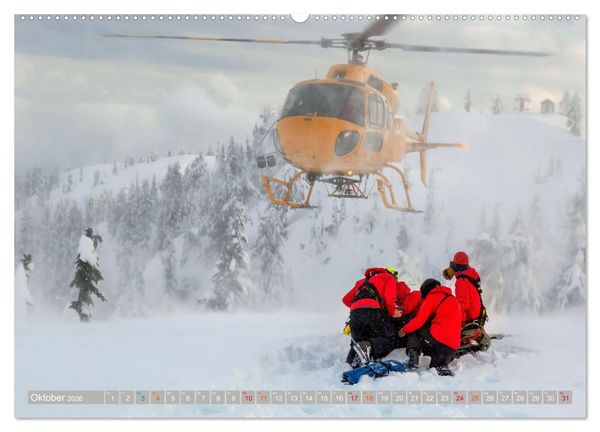 Produktbild: Im Bann der Rettung - Rettungshubschrauber (Wandkalender 2026 DIN A2 quer), CALVENDO Monatskalender