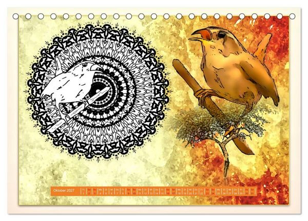 Produktbild: Mandalas 2027 - Beruhigende Momente (Tischkalender 2027 DIN A5 quer), CALVENDO Monatskalender