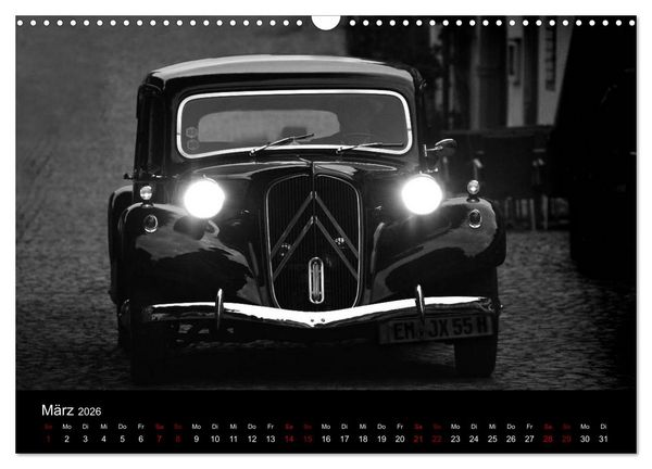 Produktbild: Citro&euml;n 11 CV Traction Avant in schwarzweiss (Wandkalender 2026 DIN A3 quer), CALVENDO Monatskalender