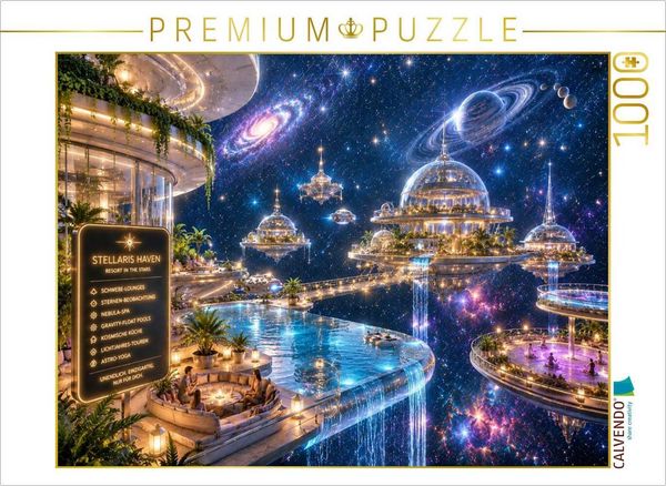 CALVENDO Puzzle Stellaris Haven Resort | 1000 Teile Lege-Größe 64 × 48 cm Foto-Puzzle für glückliche Stunden