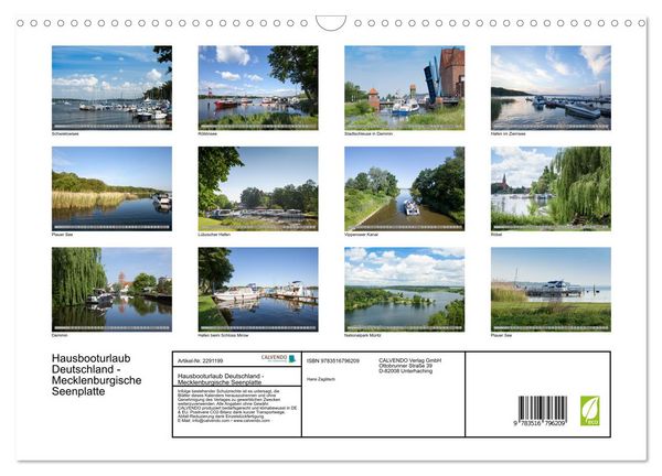 Produktbild: Hausbooturlaub Deutschland - Mecklenburgische Seenplatte (Wandkalender 2027 DIN A3 quer), CALVENDO Monatskalender