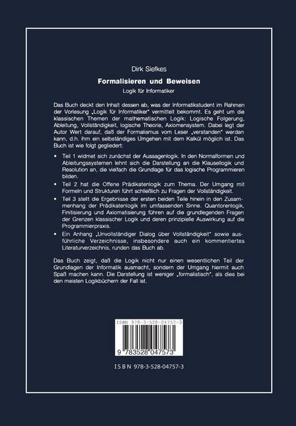 Produktbild: Formalisieren und Beweisen