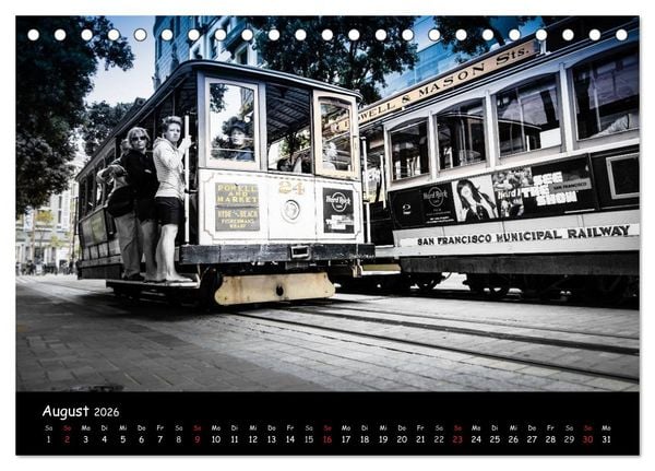 Produktbild: San Francisco - street view (Tischkalender 2026 DIN A5 quer), CALVENDO Monatskalender