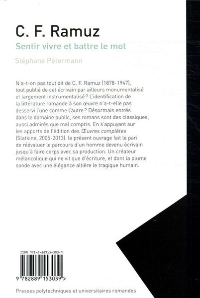 Produktbild: C.F. Ramuz : sentir vivre et battre le mot