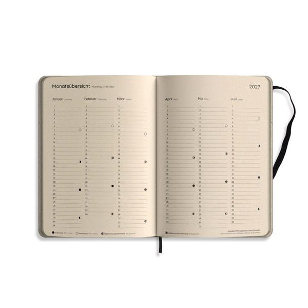Produktbild: matabooks &ndash; A5 Kalender Samaya 2027 Farbe: Nature M (DE/EN)