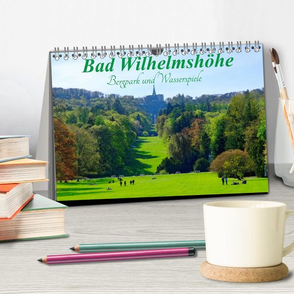 Produktbild: Bad Wilhelmsh&ouml;he Bergpark und Wasserspiele (Tischkalender 2026 DIN A5 quer), CALVENDO Monatskalender