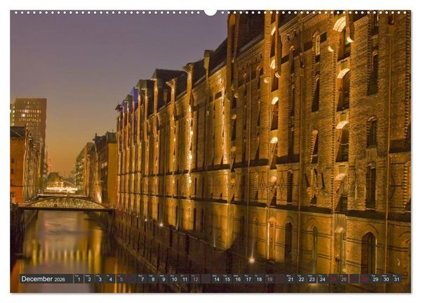 Produktbild: Hamburg.Discover northern Germany&rsquo;s cosmopolitan city (High Quality Premium Wall Calendar 2026 DIN A2 landscape),CALVENDO 12 Month Wall Calendar