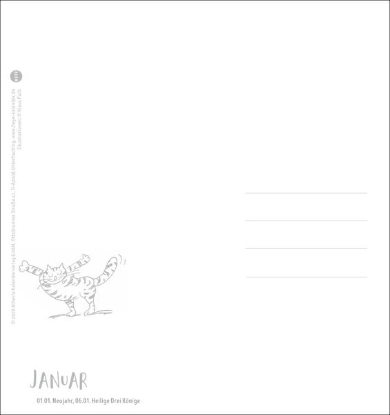 Produktbild: Puth Yoga f&uuml;r die Katz Postkartenkalender 2027