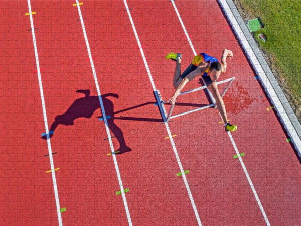 Produktbild: CALVENDO Puzzle Leichtathletik-Technik: H&uuml;rdenlauf | 1000 Teile Lege-Gr&ouml;&szlig;e 64x48cm Foto-Puzzle f&uuml;r gl&uuml;ckliche Stunden