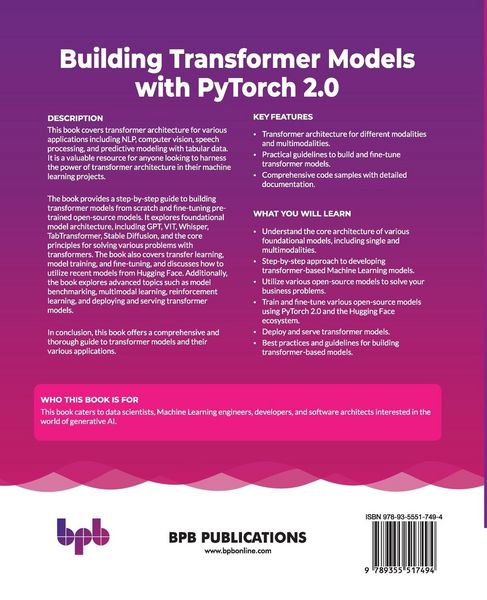 Produktbild: Building Transformer Models with PyTorch 2.0