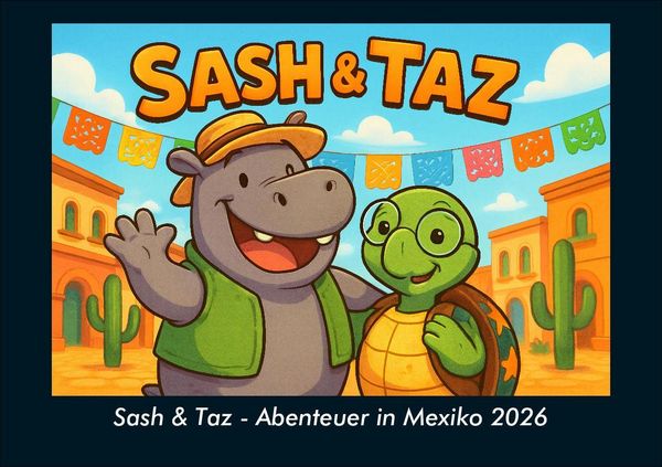 Produktbild: Sash & Taz - Abenteuer in Mexiko 2026 Fotokalender DIN A5