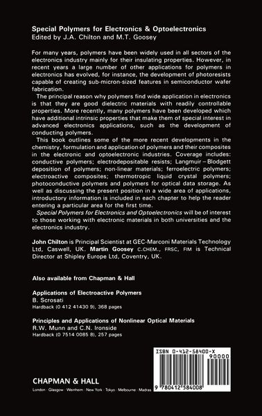 Produktbild: Special Polymers for Electronics and Optoelectronics