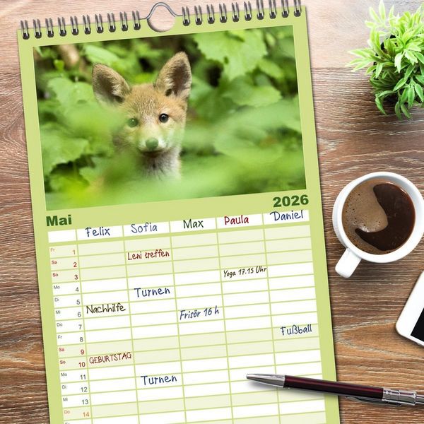 Produktbild: Familienplaner 2026 - Magie Heimische Natur mit 5 Spalten (Wandkalender, 21 x 45 cm) CALVENDO