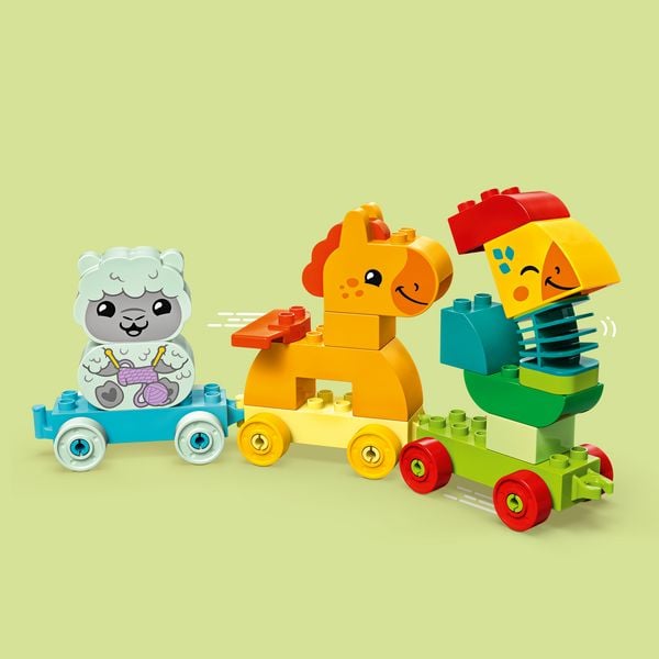 Produktbild: LEGO DUPLO 10412 Tierzug, Spielzeug ab 1 Jahr, Montessori Spielzeug