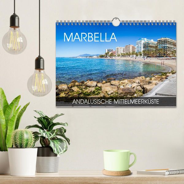 Produktbild: Marbella - andalusische Mittelmeerk&uuml;ste (Wandkalender 2026 DIN A4 quer), CALVENDO Monatskalender