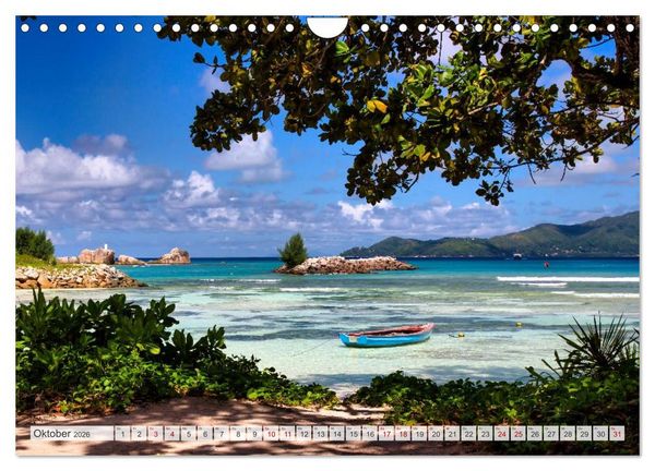 Produktbild: Inseln, Licht und Meer - die Seychellen (Wandkalender 2026 DIN A4 quer), CALVENDO Monatskalender