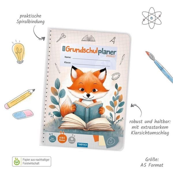 Produktbild: TR&Ouml;TSCH - Grundschulplaner Fuchs 26/27