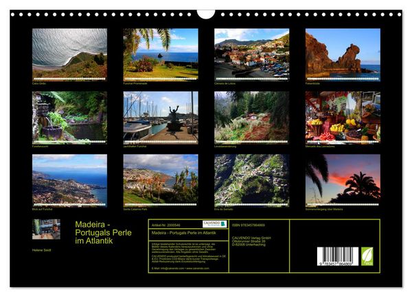 Produktbild: Madeira - Portugals Perle im Atlantik (Wandkalender 2026 DIN A3 quer), CALVENDO Monatskalender