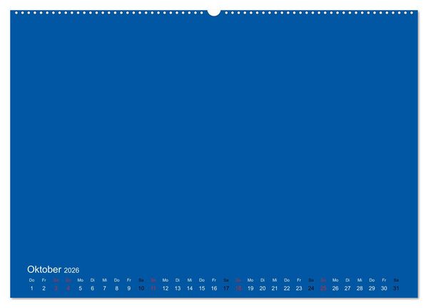 Produktbild: Bastelkalender - Blau (Wandkalender 2026 DIN A2 quer), CALVENDO Monatskalender