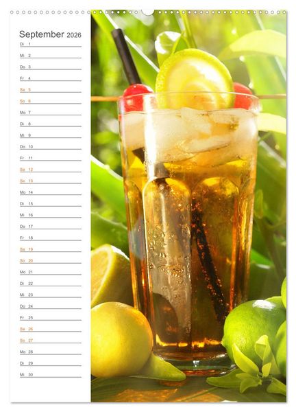 Produktbild: Tropical Cocktails - Erfrischend und fruchtig (Wandkalender 2026 DIN A2 hoch), CALVENDO Monatskalender