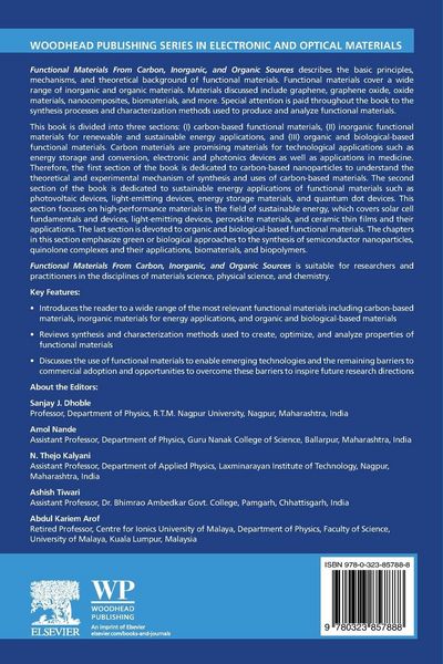 Produktbild: Functional Materials from Carbon, Inorganic, and Organic Sources