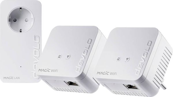 Produktbild: Devolo Magic 1 WiFi mini Multiroom Kit Powerline WLAN Network Kit 8570 DE Powerline, WLAN 1200 MBit/s