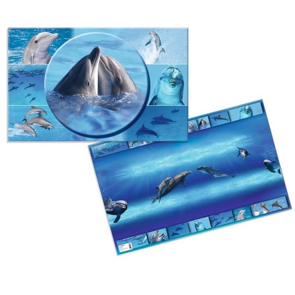 Produktbild: HERMA Schreibtischunterlage Delphin 55x35cm