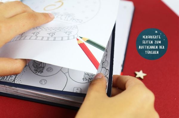 Produktbild: Mein Adventskalender-Buch zum Ausmalen: Colorful Christmas