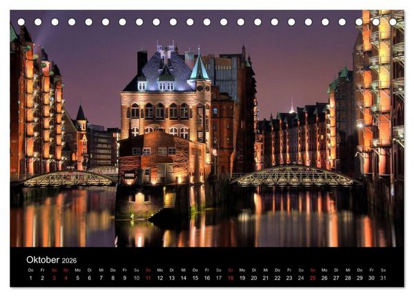 Produktbild: Hamburg (Tischkalender 2026 DIN A5 quer), CALVENDO Monatskalender