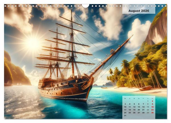 Produktbild: Die Befreiung der Flaschenschiffe - Historische Segelschiffe (Wandkalender 2026 DIN A3 quer), CALVENDO Monatskalender