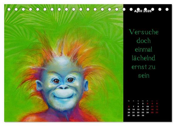 Produktbild: Die Botschaft der Krafttiere (Tischkalender 2026 DIN A5 quer), CALVENDO Monatskalender
