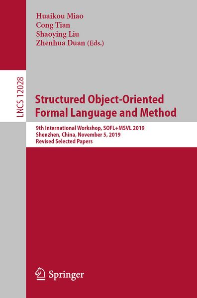 Produktbild: Structured Object-Oriented Formal Language and Method