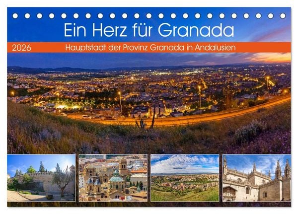 Produktbild: Ein Herz f&uuml;r Granada (Tischkalender 2026 DIN A5 quer), CALVENDO Monatskalender