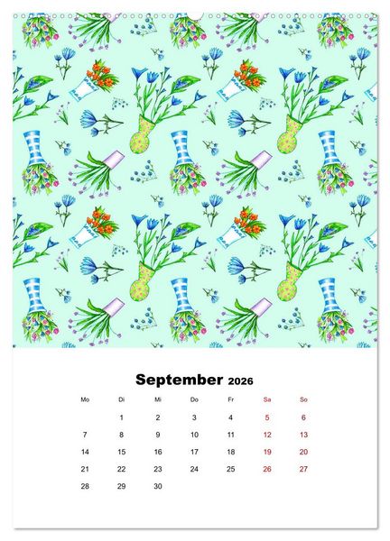 Produktbild: MUSTERMACKE (Wandkalender 2026 DIN A2 hoch), CALVENDO Monatskalender