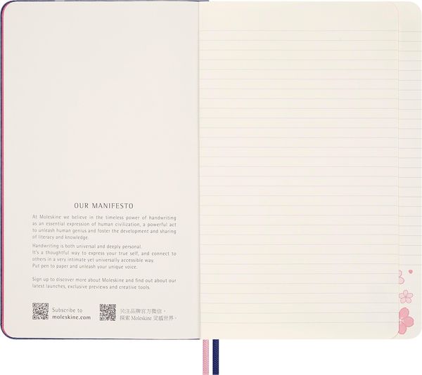 Produktbild: Moleskine Sakura Notizbuch limitiert L/A5, Geb liniert