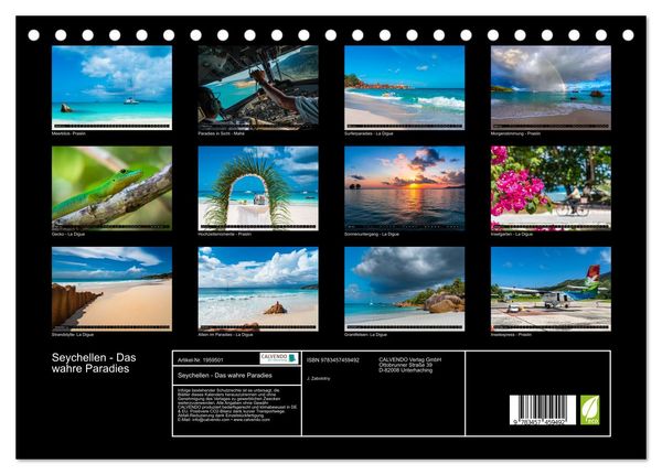 Produktbild: Seychellen - Das wahre Paradies (Tischkalender 2026 DIN A5 quer), CALVENDO Monatskalender