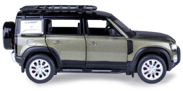 Produktbild: Land Rover Defender 110 Diecast 1:32 gr&uuml;n inkl. Knopfzellen