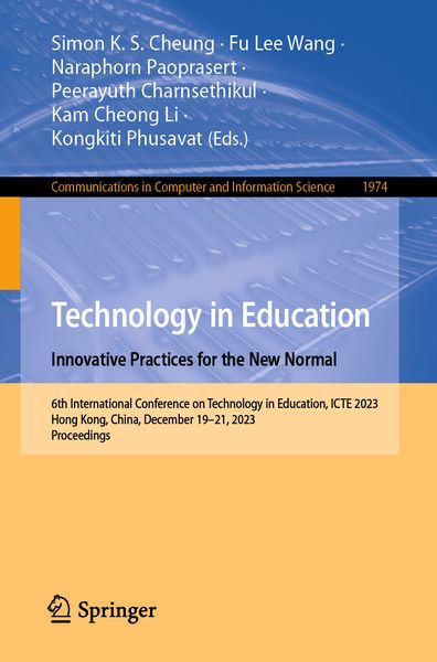 Produktbild: Technology in Education. Innovative Practices for the New Normal
