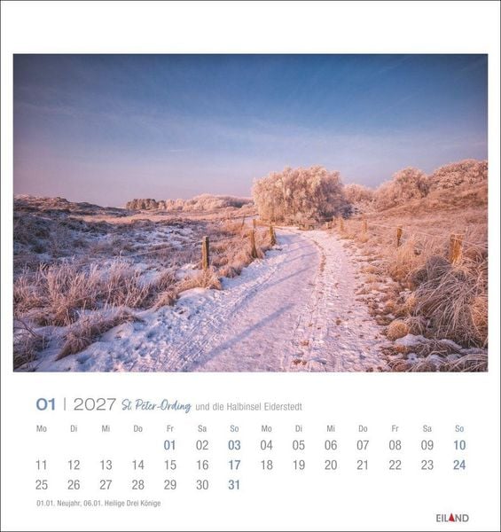Produktbild: St. Peter-Ording und die Halbinsel Eiderstedt Postkartenkalender 2027 - und die Halbinsel Eiderstedt
