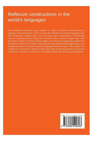 Produktbild: Reflexive constructions in the world's languages