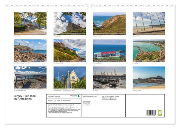 Produktbild: Jersey - Die Insel im &Auml;rmelkanal (Wandkalender 2026 DIN A2 quer), CALVENDO Monatskalender