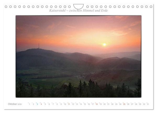 Produktbild: Kaiserstuhl zwischen Himmel und Erde (Wandkalender 2026 DIN A4 quer), CALVENDO Monatskalender