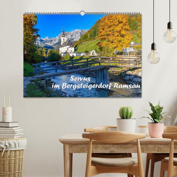 Produktbild: Servus im Bergsteigerdorf Ramsau (Wandkalender 2026 DIN A2 quer), CALVENDO Monatskalender
