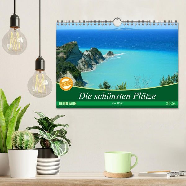 Produktbild: Die sch&ouml;nsten Pl&auml;tze der Welt (Wandkalender 2026 DIN A4 quer), CALVENDO Monatskalender