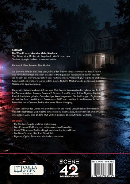 Produktbild: Scream &ndash; Die Wes-Craven-&Auml;ra des Meta-Slashers (Scene 42-Das Filmarchiv)