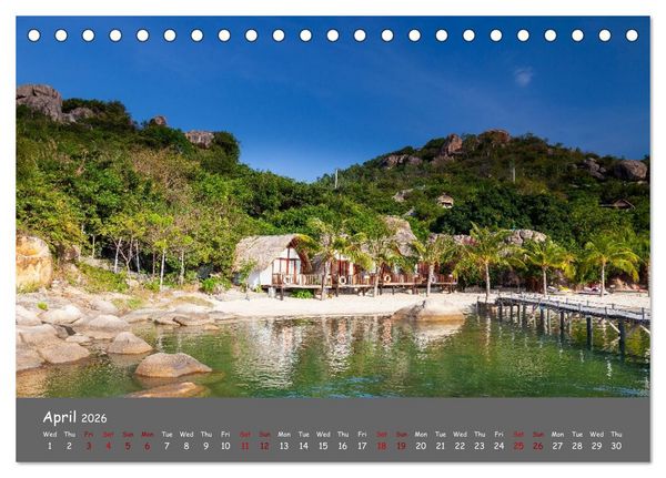 Produktbild: Vietnam`s most beautiful beaches (Desk Calendar 2026 DIN A5 landscape), CALVENDO 12 Month DeskCalendar