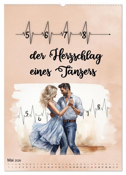 Produktbild: Tanzspr&uuml;che (hochwertiger Premium Wandkalender 2026 DIN A2 hoch), Kunstdruck in Hochglanz